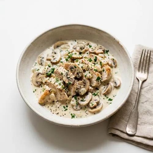 Poulet aux champignons