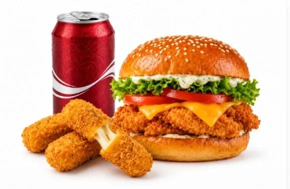 Burger The Crunch + Mozza Panée + Soda