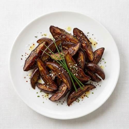 Aubergine confite au four