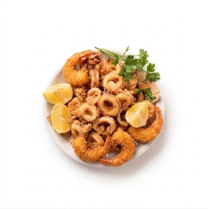 Calamar crevettes friture (2 personnes)