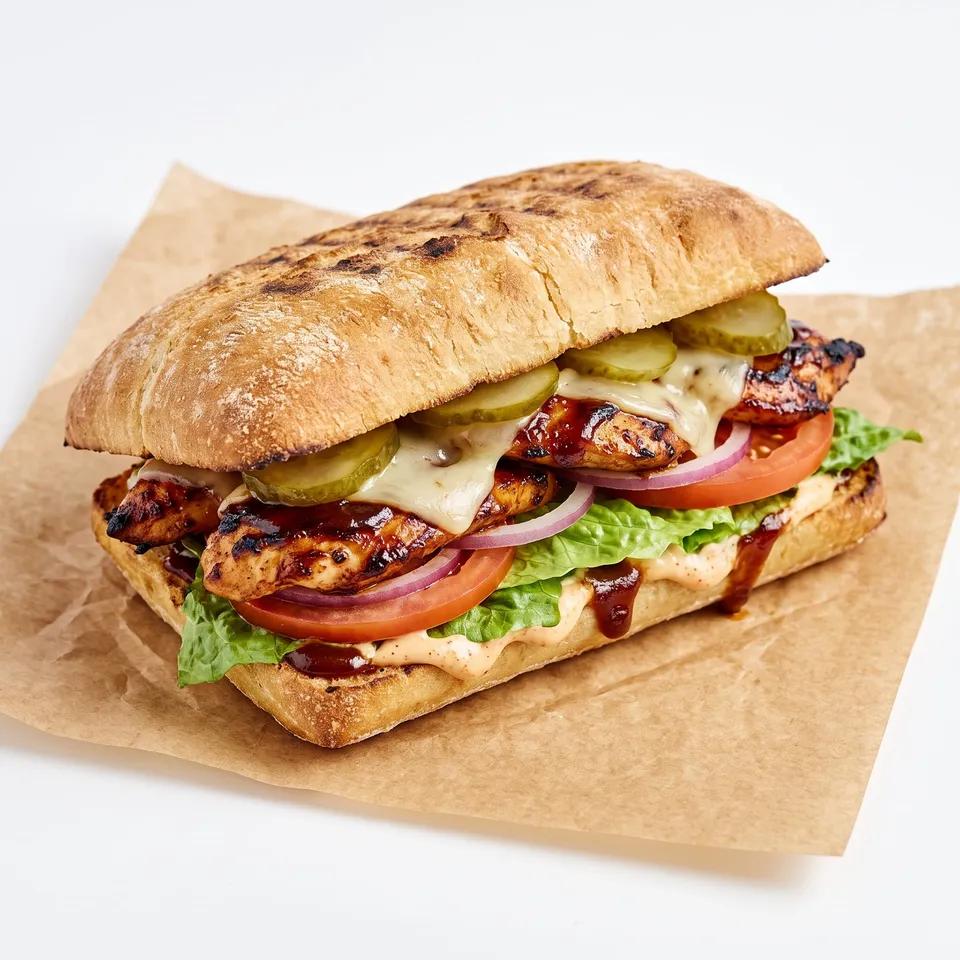 Sandwich Poulet Mariné Barbecue