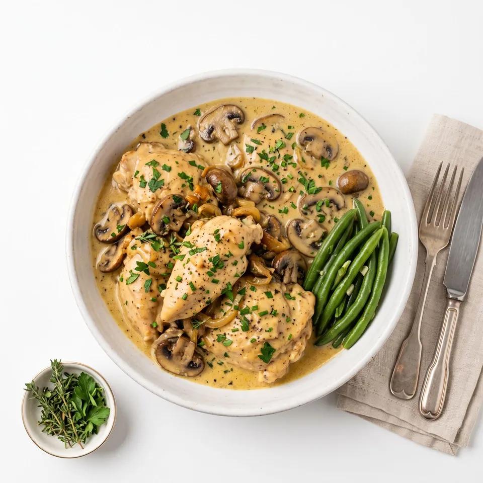 Poulet Sauce Champignons