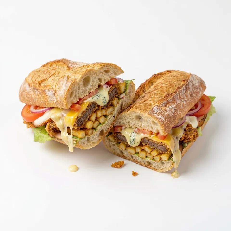 Sandwich 3 Fromages Viande Frite