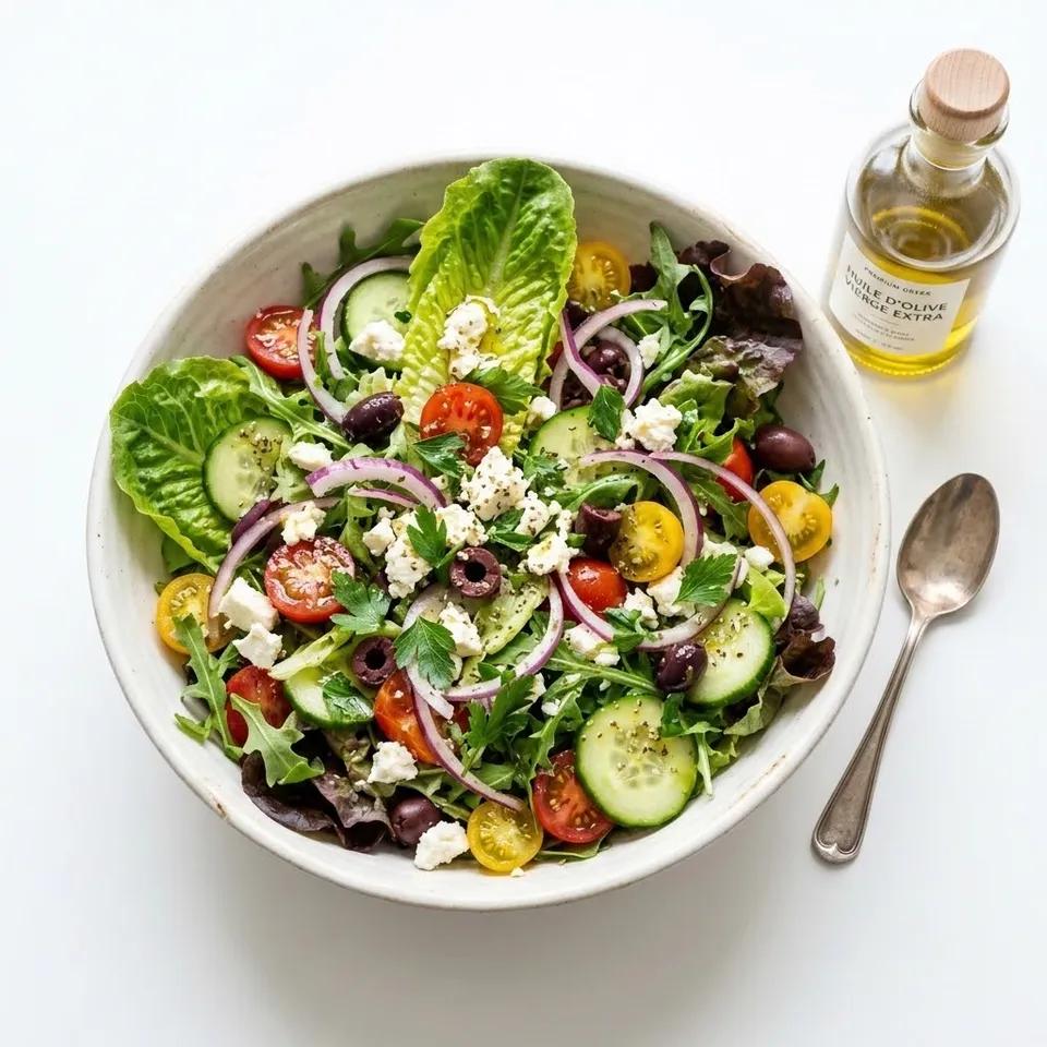 Salade Mixte Avec Sauce Huile D'Olive
