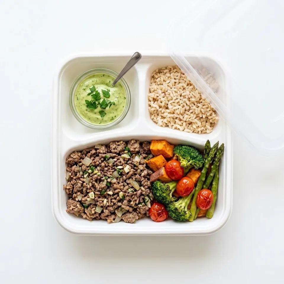 Box Viande Hachée Avec Sauce Saine