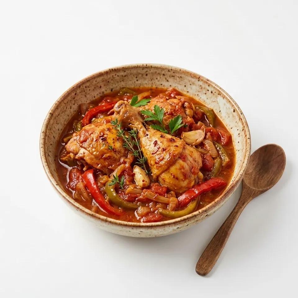 Plat Poulet Basquaise