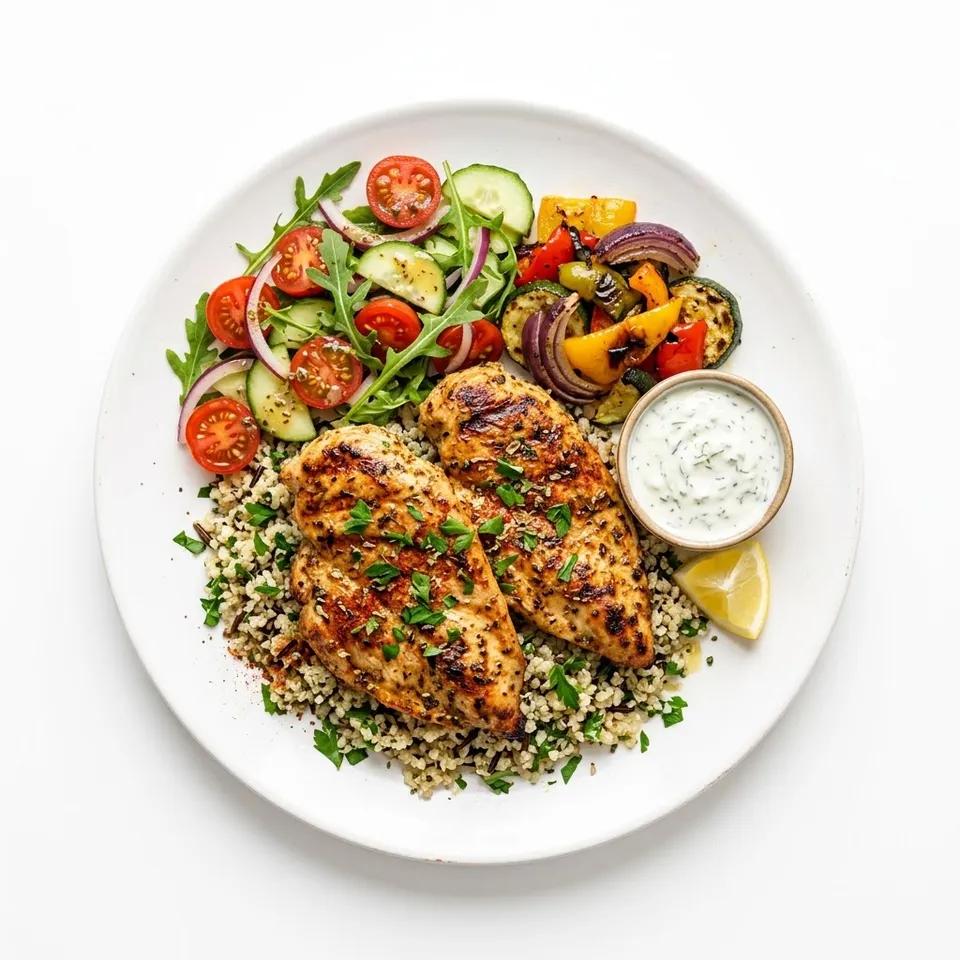 Plat escalope poulet mariné