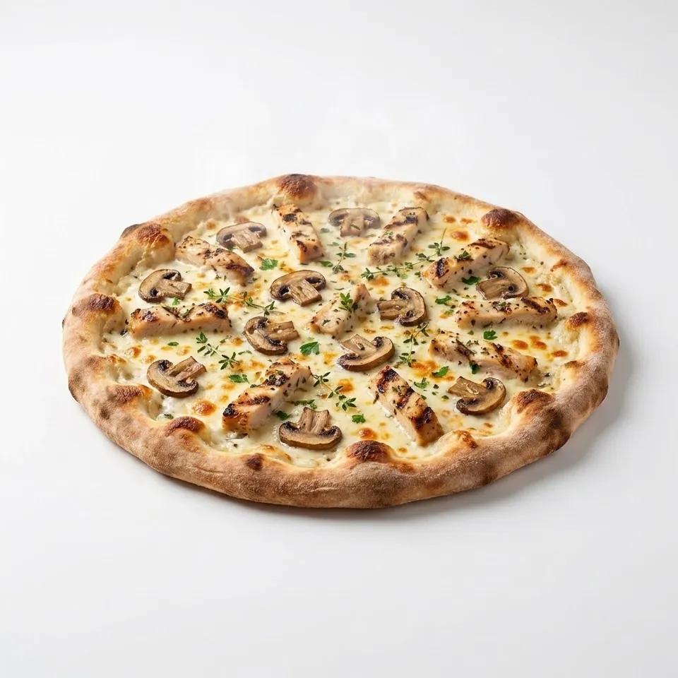 Pizza Boisé Poulet (Sauce Blanche)