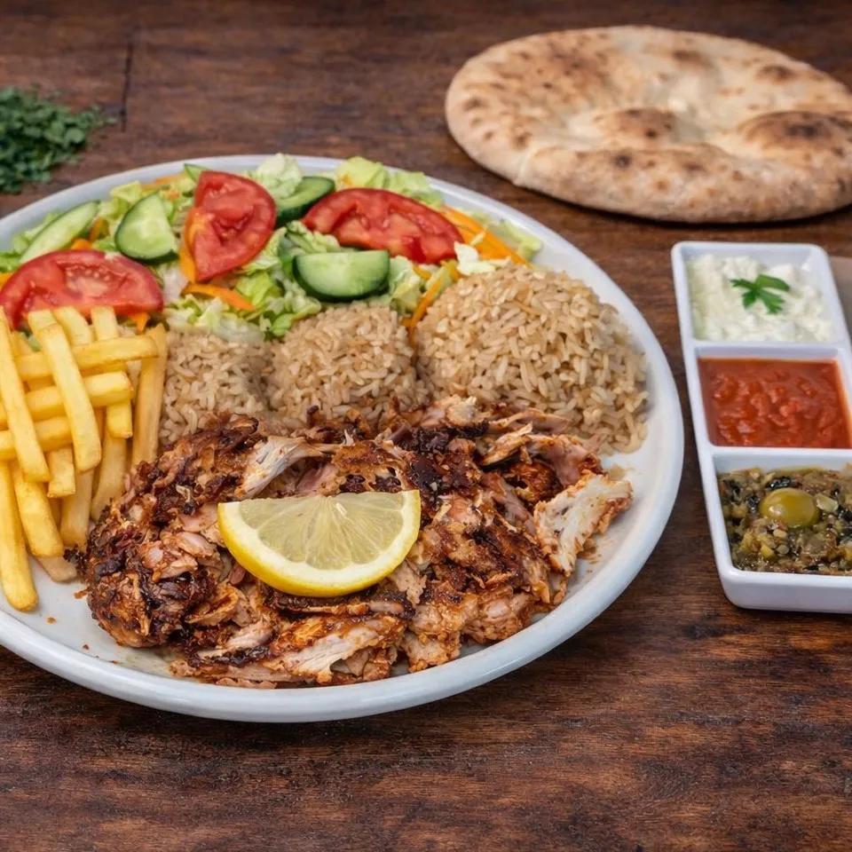 Plat chawarma poulet