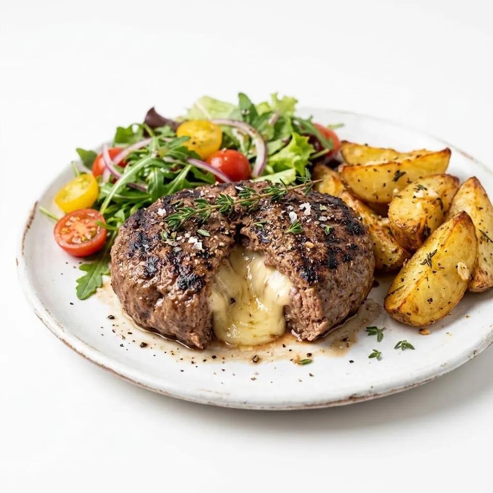 Plat Steak Haché Farci Au Fromage