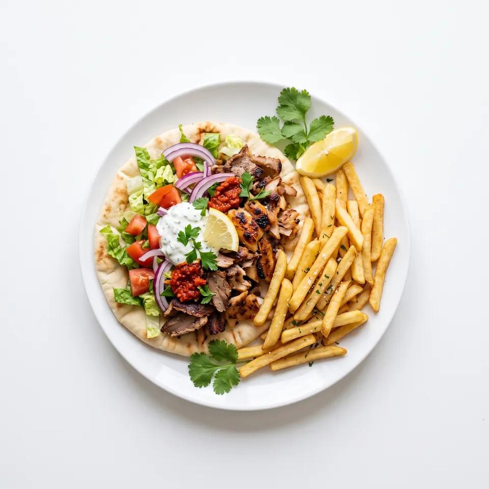 Plat Kebab Avec Frites