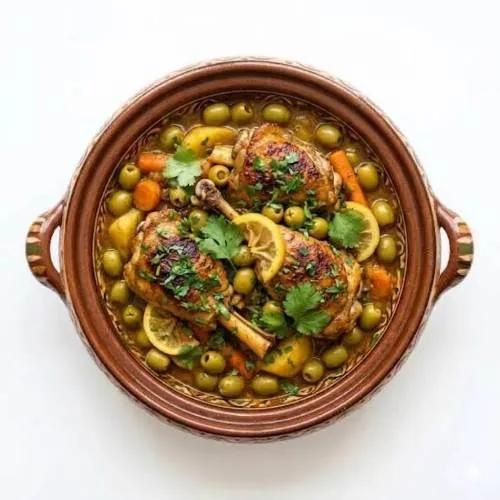 Tajine d'olives au poulet