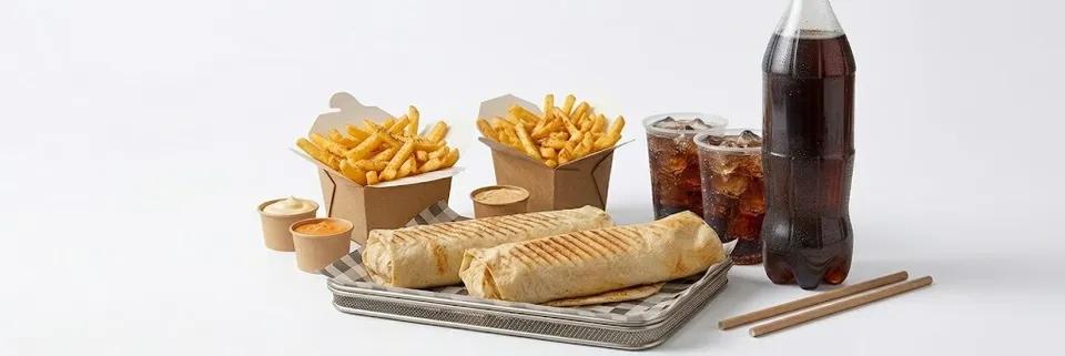 2 Sandwich Mc Poon + 2 Barquettes de frites + Boisson 1L