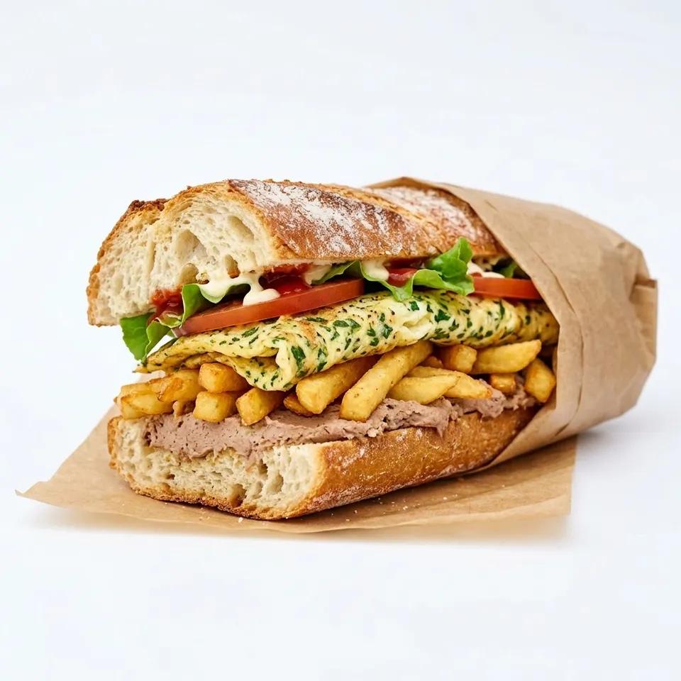 Frites Omelette Pâté De Volaille