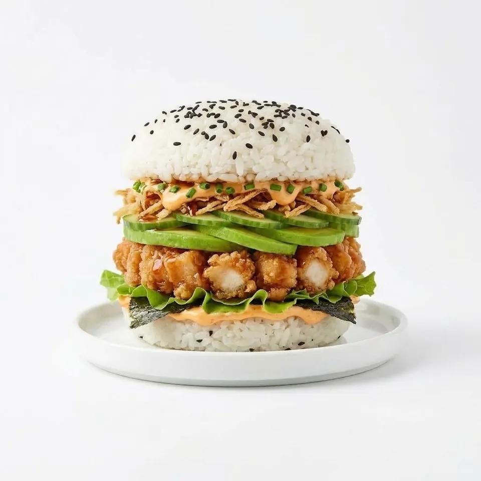 Burger sushi poulet