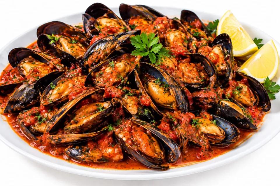 Moules sauce rouge
