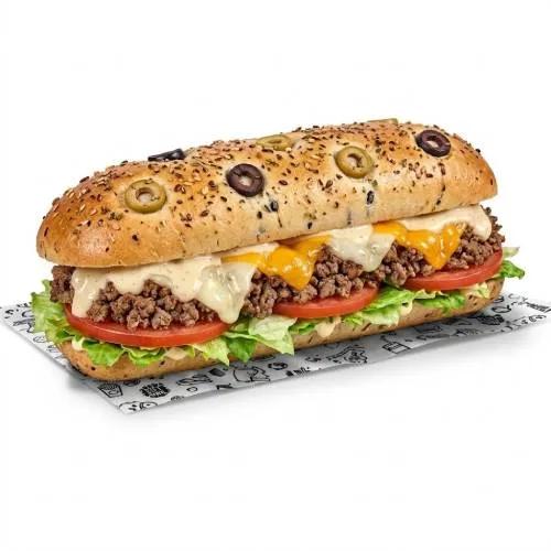 Sandwich Viande hachée à la crème fromagère