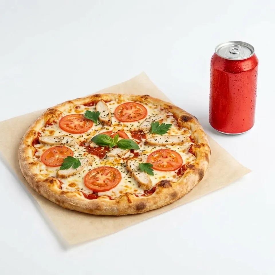 Pizza Crème Fraîche + Canette