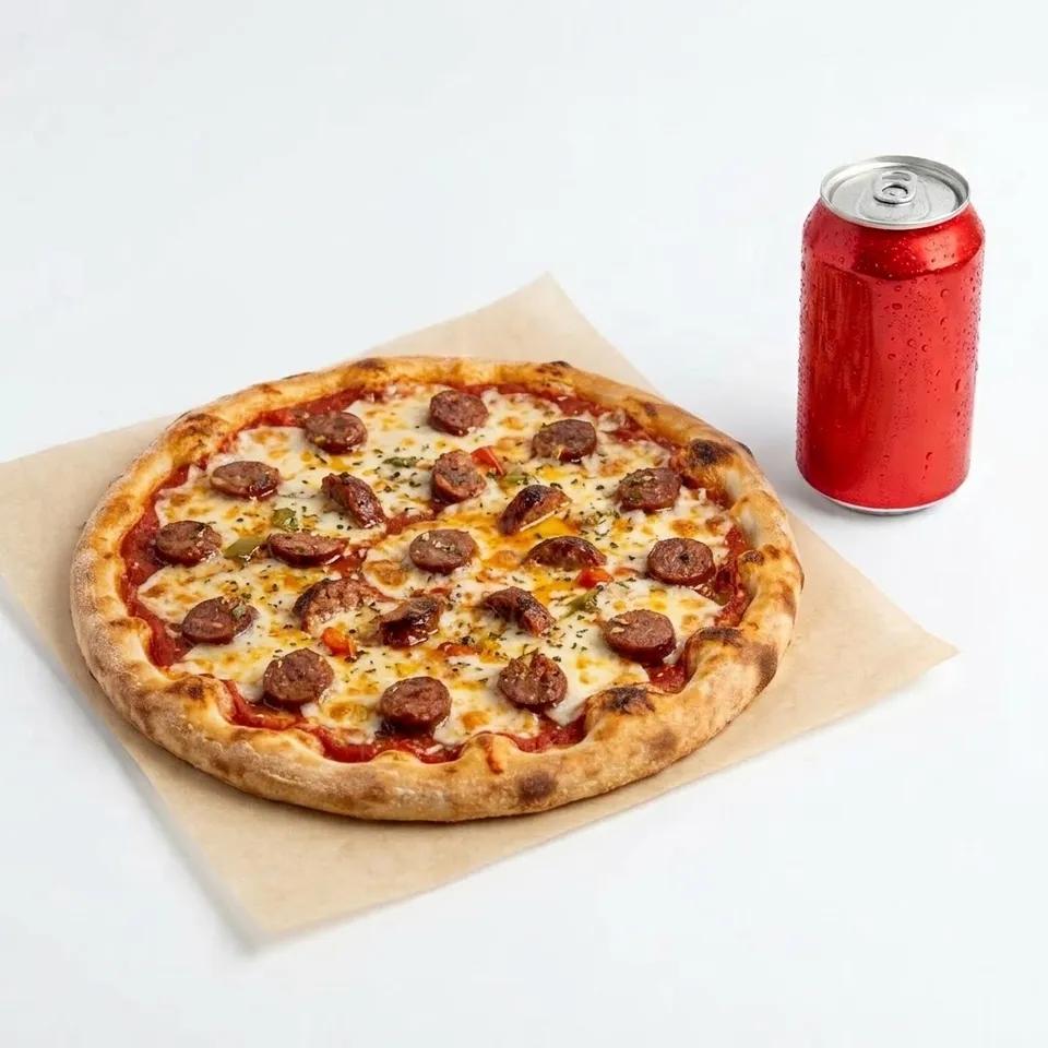 Pizza Merguez + Canette