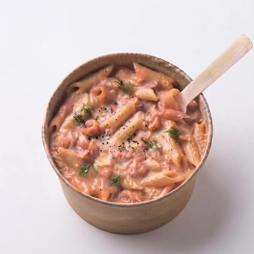 Pasta saumon fumé rosée