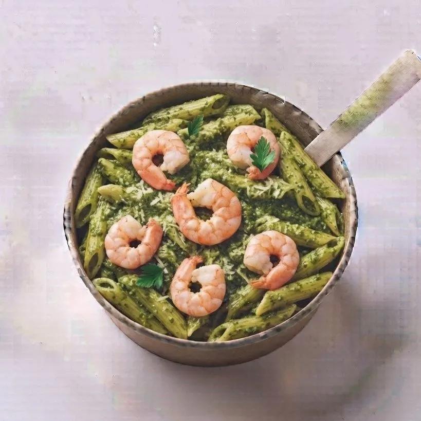 Pasta crevette pesto