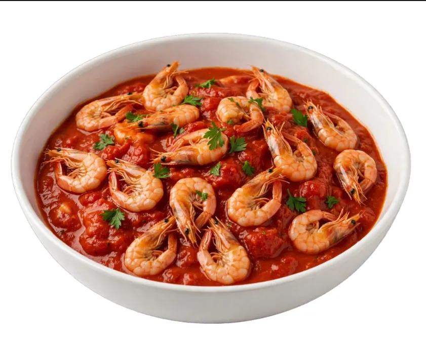 Crevettes Moyenne Sauce Rouge -1 personne