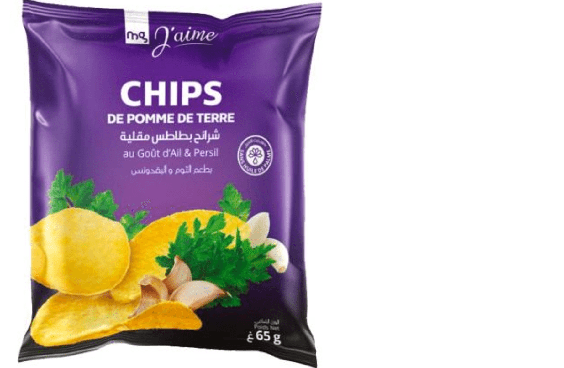 Mg J'aime Chips Ail Et Persil 65g