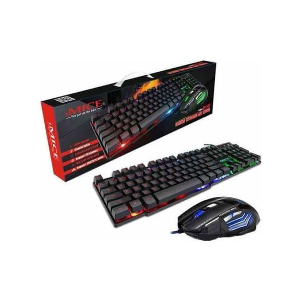 Imice Clavier Gamer, Souris Combo Gamer An-300 Filaire Imice Rgb Led