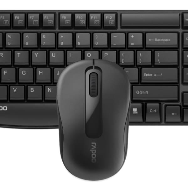 Rapoo X1800S Clavier Souris Wireless QWERY Black