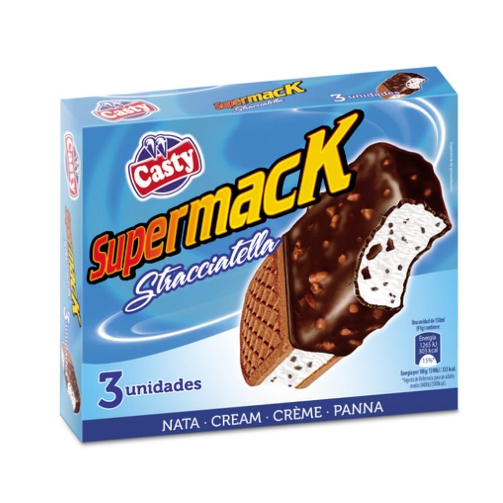 Pack Glace Supermack Stracciatella Casty 3 unités 150ml