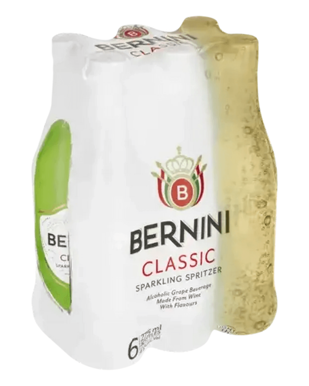 Bernini Classic Alcoholic Grape Beverage Bottles 6 x 275ml