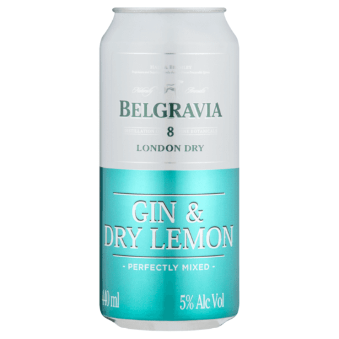 Belgravia London Dry Gin & Dry Lemon Can 440ml