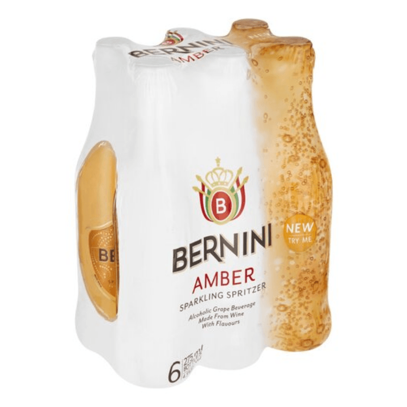 Bernini Amber Sparkling Spritzer 6 x 275ml