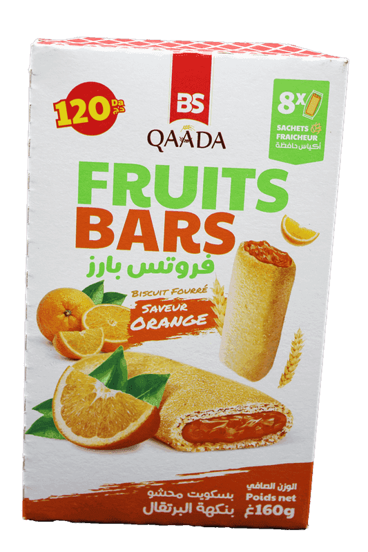 QAADA fruits bars orange 160g
