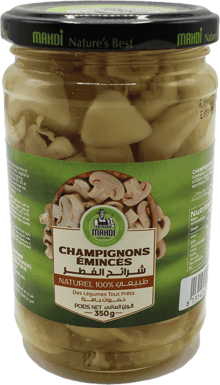 CHAMPIGNONS émincés bocal 350g