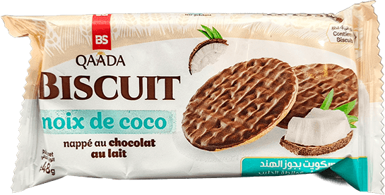 QAADA biscuit nappé chocolat noix de coco 48g