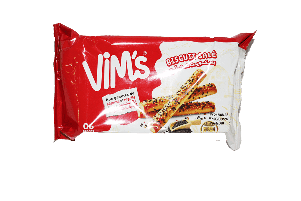 VIM'S biscuit salés Graines de sésame et de nigelle 50g