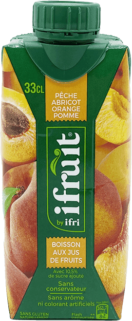 IFRUIT jus pêche abricot orange pomme tetra 33cl