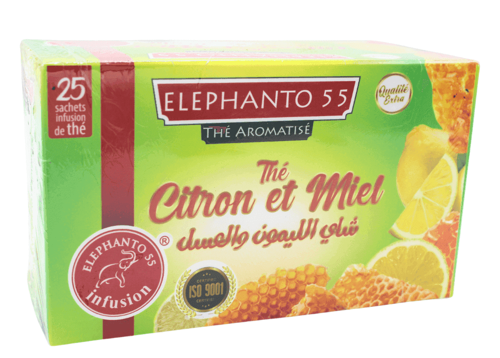 ELEPHANTO Thé Infusion Citron et Miel 25 Sachets