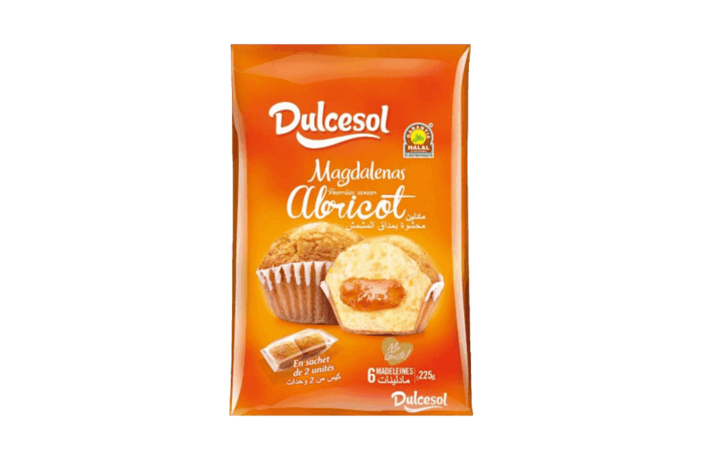 DULCESOL Madeleines Fourré Abricot 225 g