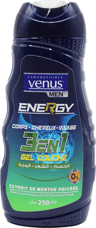 VENUS gel douche homme 3en1 poivrée 250ml