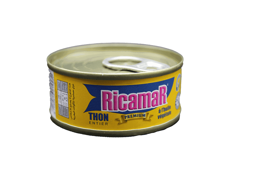 RICAMAR thon entier à l'huile végétale 65g