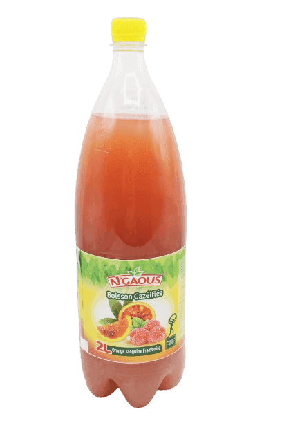 NGAOUS boisson framboise et orange sanguine 2L