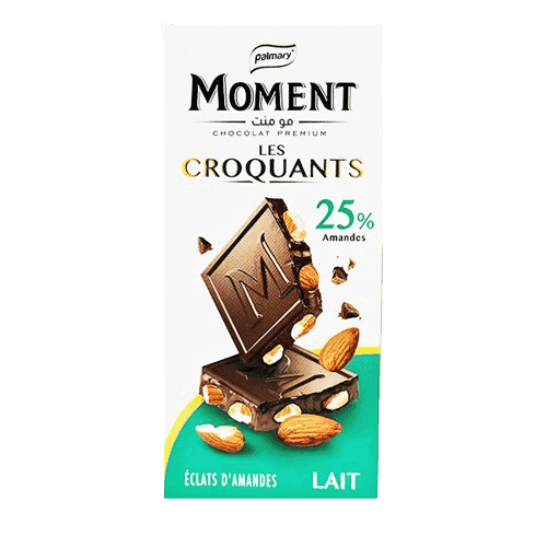 MOMENT Tablette Chocolat Les Croquants Amandes 140 g