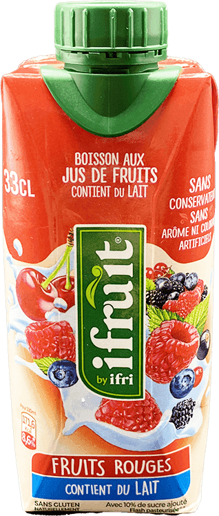 IFRUIT jus fruits rouges lait 33 cl tetra