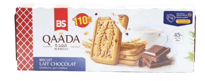 QAADA Biscuit Lait Chocolat 210 g