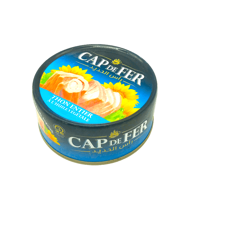 CAP DE FER thon à l'huile végétale entier 160g