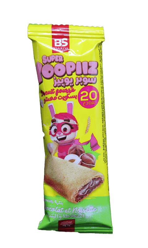 YOOPIZ barres fourré chocolat-noisette 23g