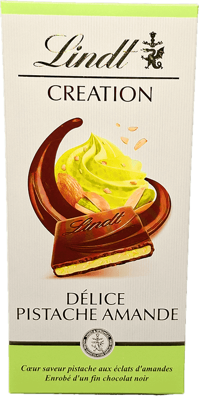 LINDT tablette chocolat pistache amande 150g