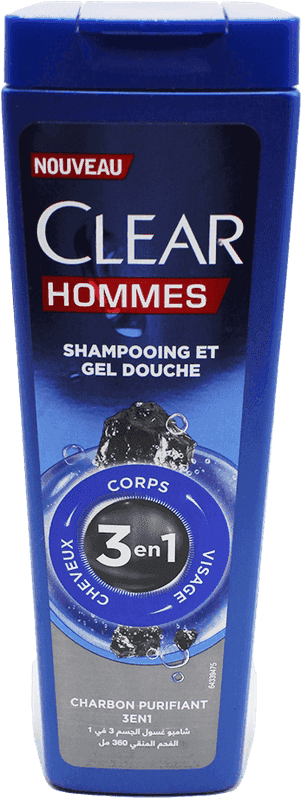 CLEAR 3in1 shampoing body wash 360mL